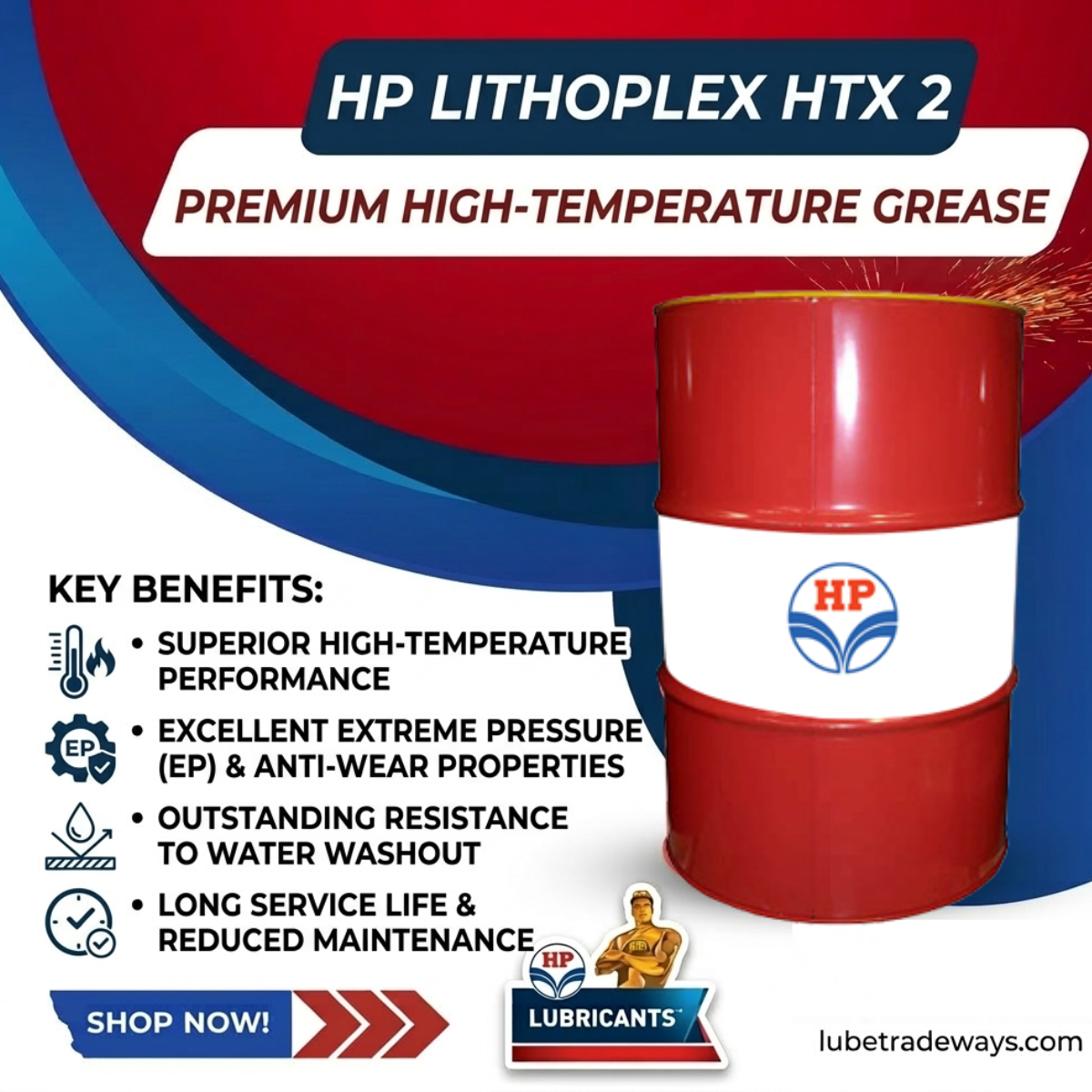 LITHOPLEX HTX Series 2 2 hp lithoplexhtx 2 premium high temperature grease