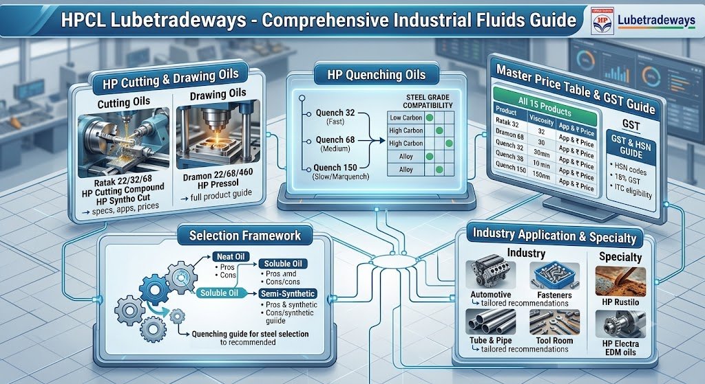 Metal Processing Oils — Cutting, Drawing & Quenching Oils for Indian Manufacturers | HPCL Guide